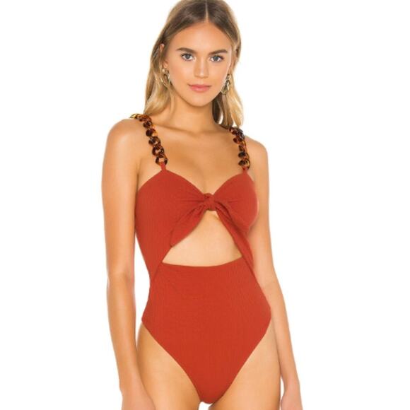 Privacy Please Glendon Bodysuit in Rust NWOT Size Small - Picture 2 of 3